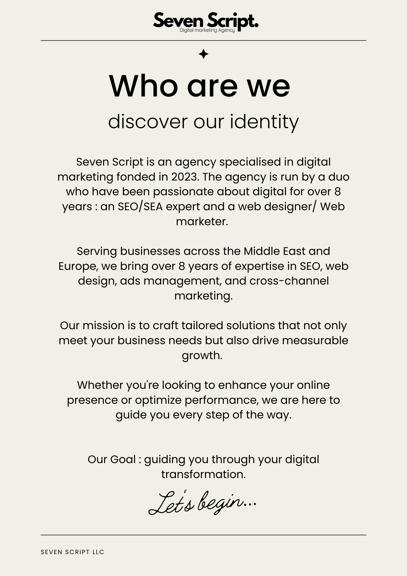 SEVEN script seo agency dubai